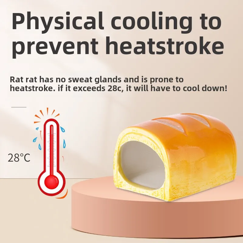 Casa de hámster de cerámica para animales pequeños, cueva al aire libre, casa fresca para animales pequeños - imagen 3