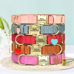 Collar para perro personalizado con placa de corazón – Grabado gratis
