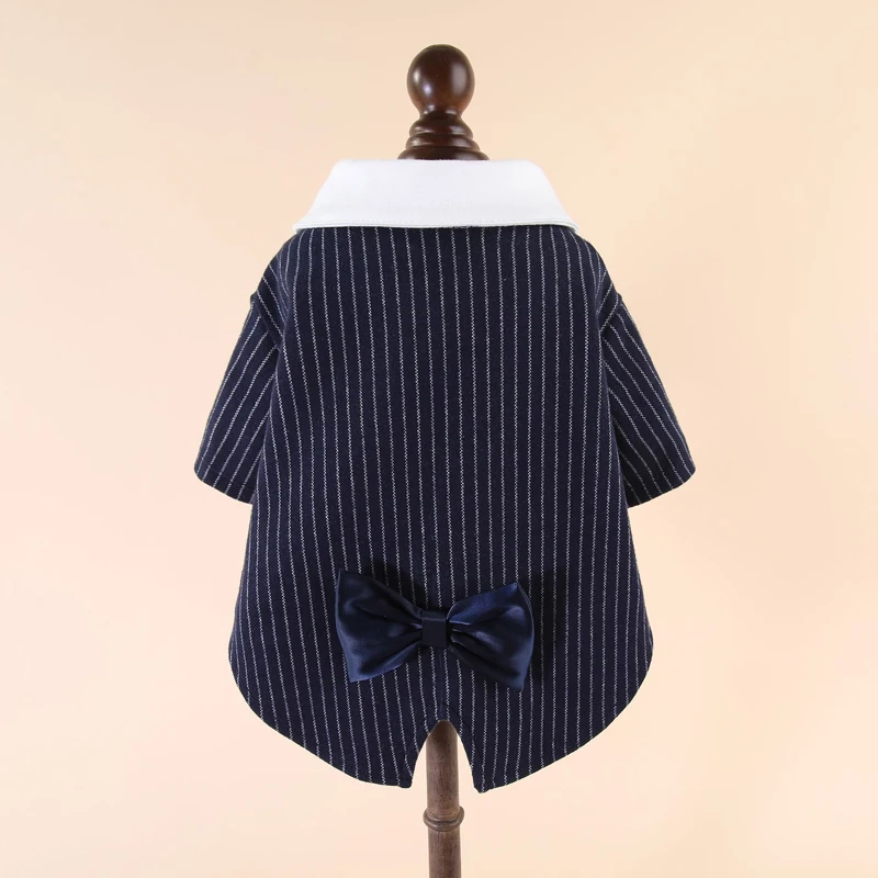 Ropa para perros de caballero, traje de boda, camisa Formal para perros pequeños, pajarita, esmoquin, traje para mascotas, disfraz de Halloween y Navidad para gatos - imagen 2
