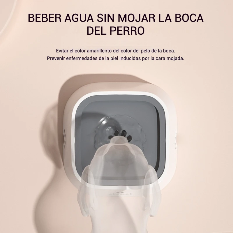 Cuenco de agua para perros, sin derrames, cuenco de agua para mascotas, sin goteo, alimentador de agua lento con disco flotante, arco antichoque, arco para lamer - imagen 2