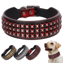 Collar de cuero para Bulldog Francés y Pug – Tachuelas resistente
