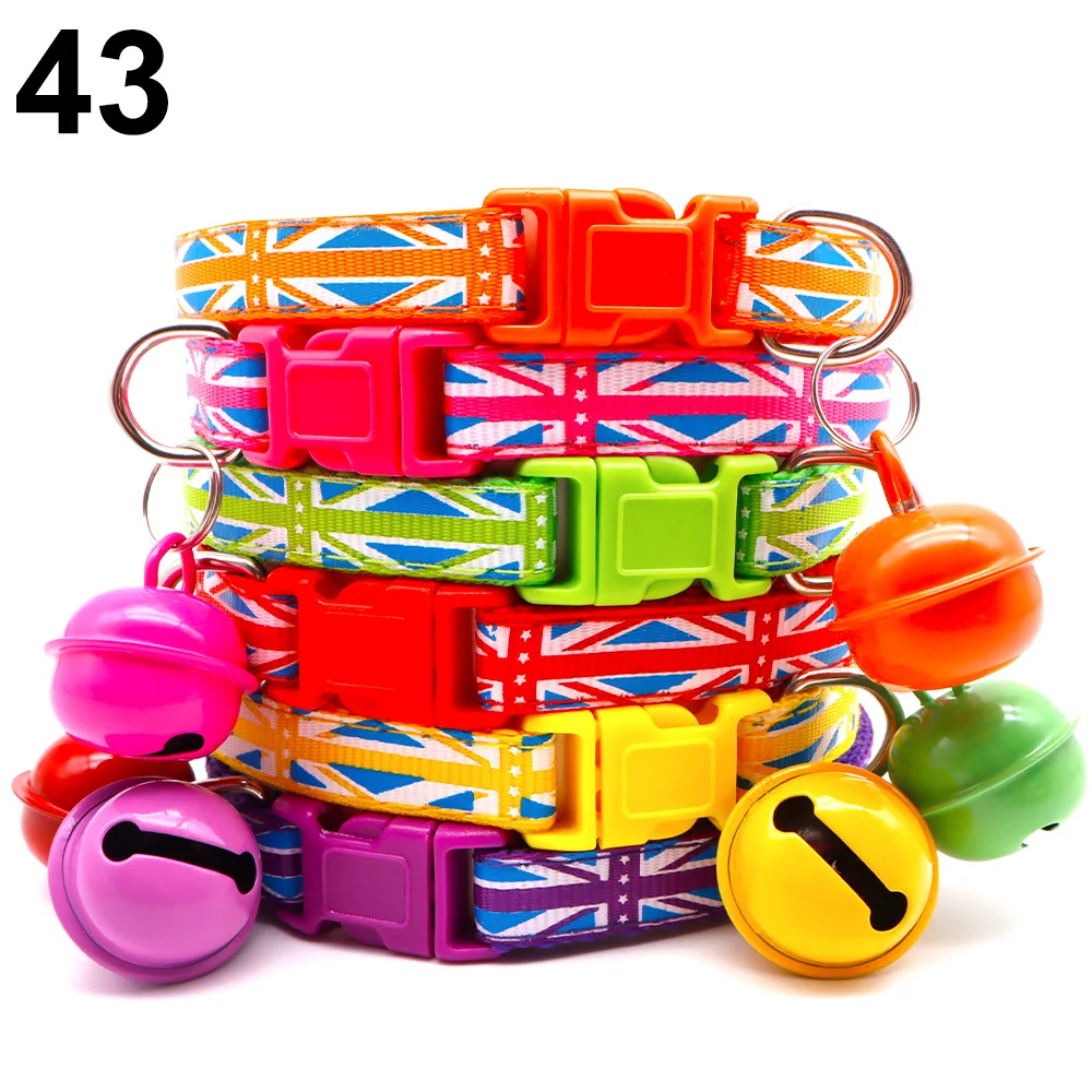 24 Uds lindo Collar de campana diferente Teddy Bomei perro huella de dibujos animados gato Colth suministros mascotas leva producto Dropshipping - imagen 2