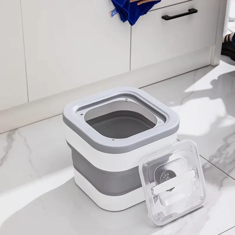Contenedor plegable de almacenamiento de alimentos para perros y gatos, contenedor plegable de comida para mascotas con tapas, caja de sellado, cajas de almacenamiento de granos de cocina - imagen 4