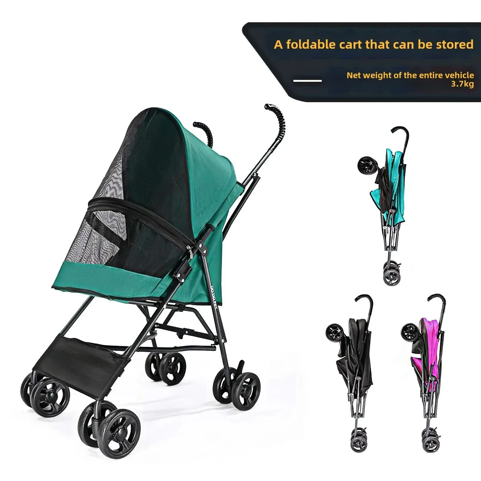 Carro de retracción rápida para perros y gatos, carrito de salida portátil para exteriores - imagen 2