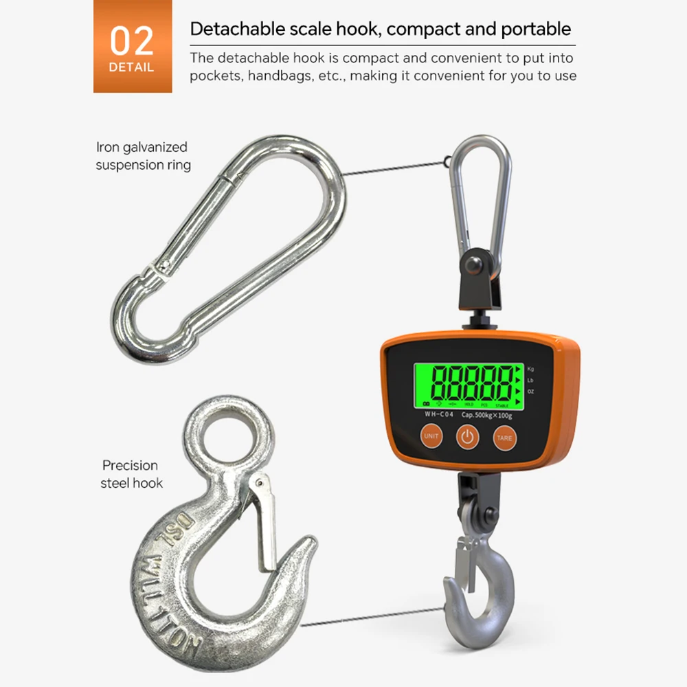 Báscula digital colgante con gancho para pesar gatos y perros - imagen 2
