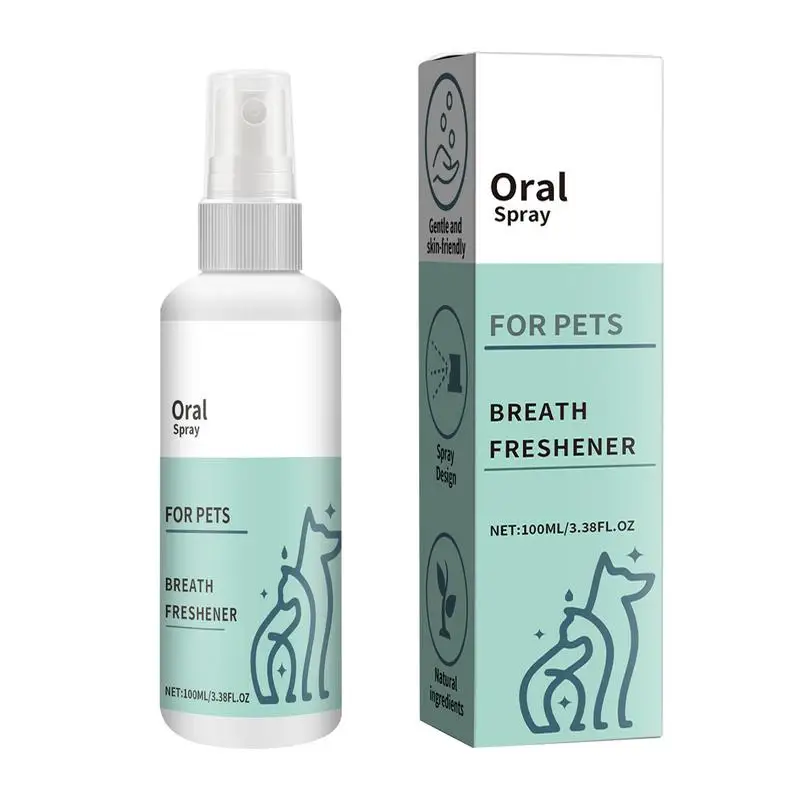 Ambientador de aliento para perro, pulverizador de sabor para perro, desodorización bucal, solución portátil aditiva de agua