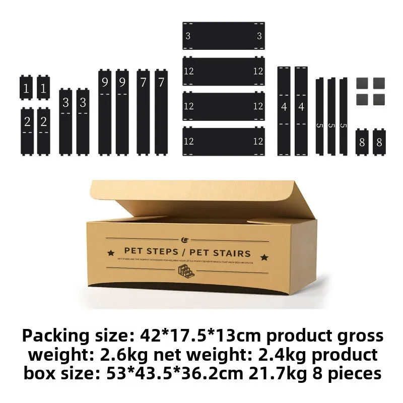 Escalera de 4 niveles para mascotas, escalera ensamblada para perros y gatos, litera para desmontaje del hogar, muebles para mascotas de varios escalones, suministros de productos, accesorios - imagen 4