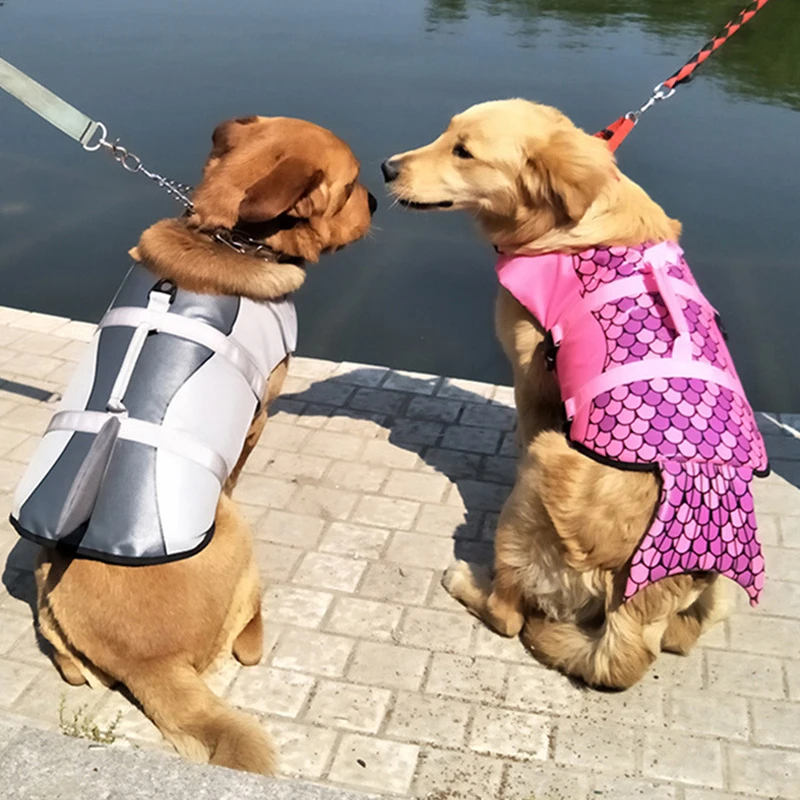 Chaleco salvavidas ajustable para perro, chalecos salvavidas para mascotas con mango de rescate para perros pequeños, medianos y grandes, salvavidas de seguridad - imagen 2