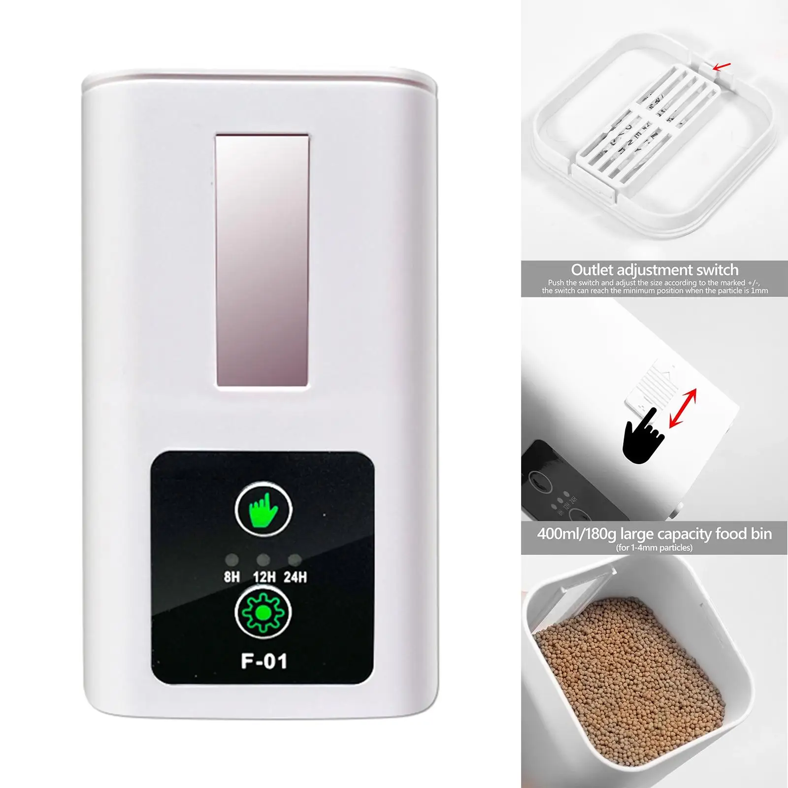 Automatic Fish Feeder Fish Tank Feeder Digital Power Control Dispenser for Everyday