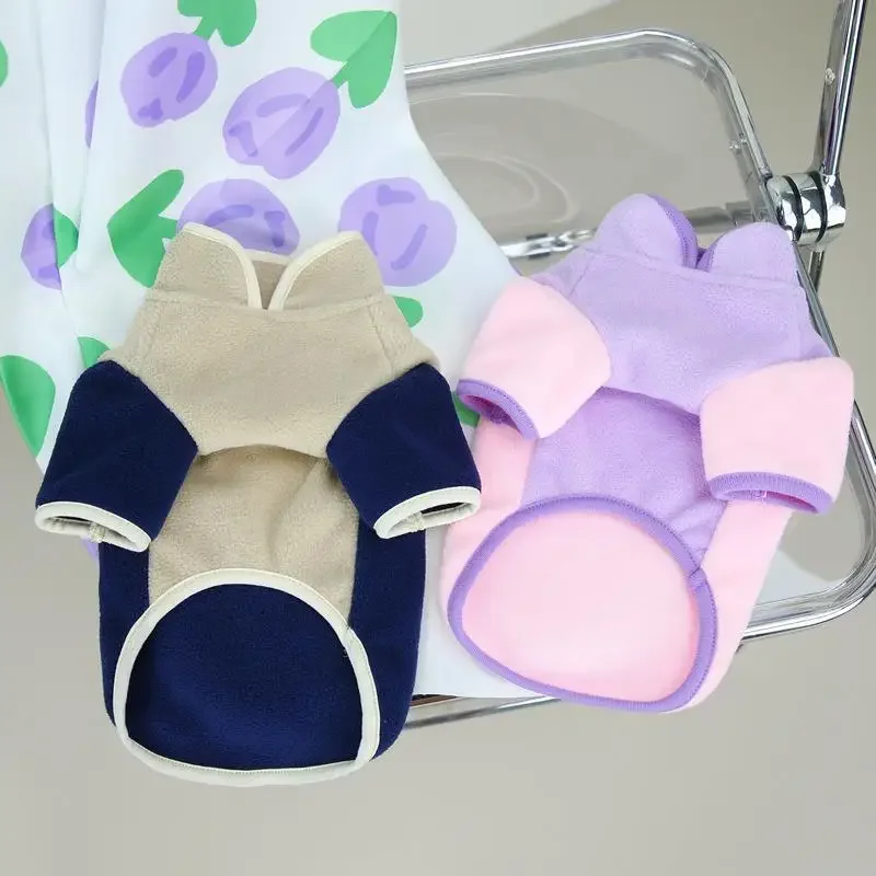 Abrigo con solapa para perro, ropa para perro y gato, ropa de otoño e invierno para perro, ropa de peluche Beagle, suéter, suéter de lana, ropa para perro, abrigo para mascota - imagen 4