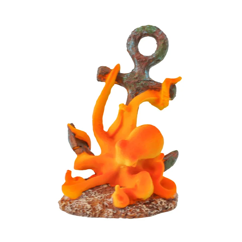 Adorno Acuario Resina – Pulpo y Tortuga Marina Decoración - imagen 2