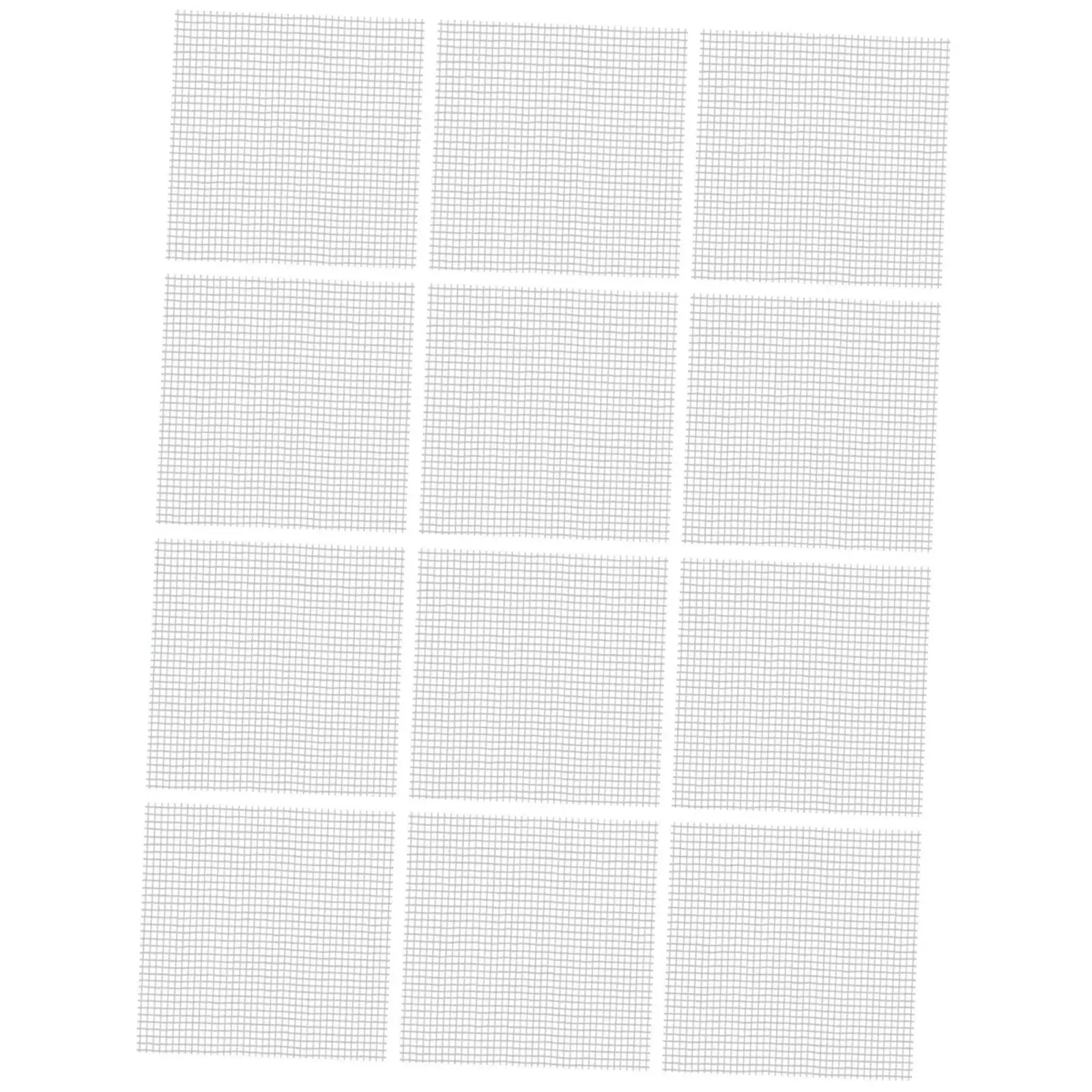 Rejilla de mosaico de malla de 12 piezas, hoja de respaldo de malla impermeable, rejilla de instalación de azulejos de hoja de malla de fibra de vidrio,