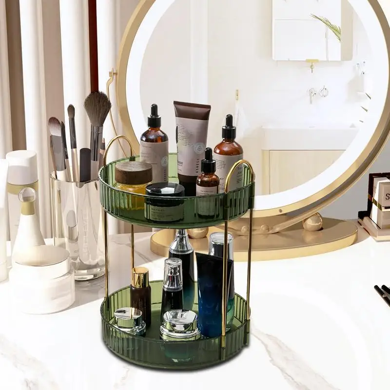 Estante de almacenamiento de cosméticos, contenedor de joyería, organizador de maquillaje de 3 niveles, tocador de escritorio, lápiz labial, cuidado de la piel - imagen 3