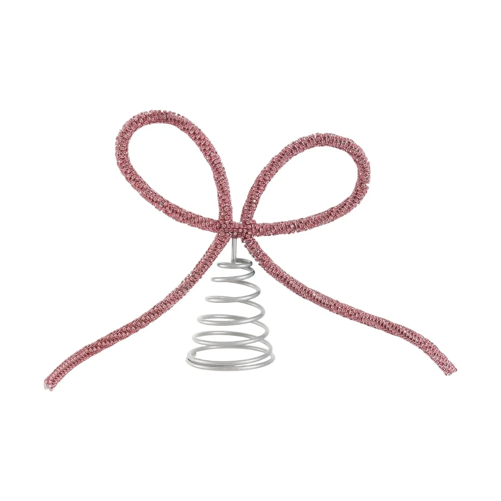 Bow Christmas Tree Topper Elegant Xmas Tree Ornament Indoor Christmas Decor for Home Festivals Farmhouse Party Supplies Mall