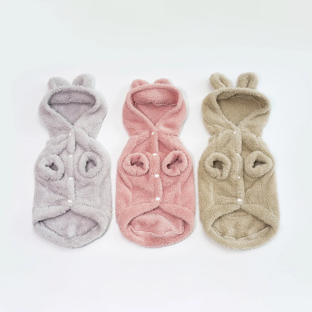 Sudadera con capucha de lana para perros, Ropa de invierno para cachorros, abrigo suave para perros pequeños y medianos, chaqueta de Bulldog Francés, Ropa Perro - imagen 5