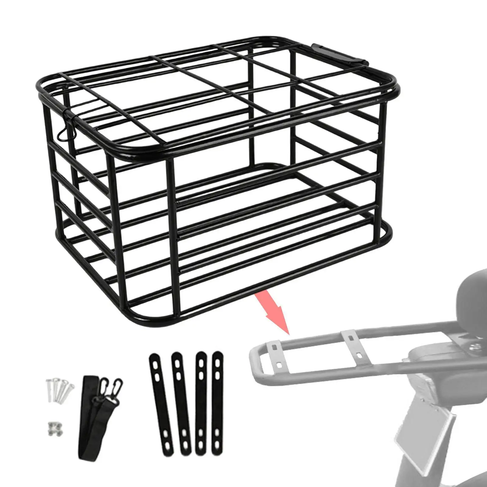 Rear Rack Bike Basket Bicycle Storage Basket Container Heavy Duty Stable Dog Carrier for Outdoor Mountain Bikes Hiking Travel Rear Rack Bike Basket Bicycle Storage Basket Container Heavy Duty Stable Dog Carrier for Outdoor Mountain Bikes Hiking Travel