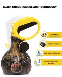 Bolsa recogecacas para paseo de perro – Mango ergonómico con dispenser