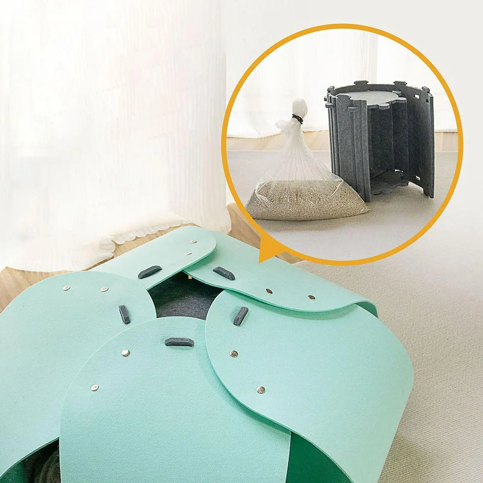 Túnel para gatos semicerrado, túnel para donuts, multifuncional, fácil montaje, juguete interactivo, tienda para gatos, gatos y cachorros - imagen 5