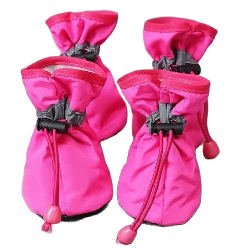 4 unids/set zapatos impermeables para perros botas de lluvia antideslizantes calzado para gatos pequeños perros cachorros botines para mascotas accesorios para patas de mascotas - imagen 5