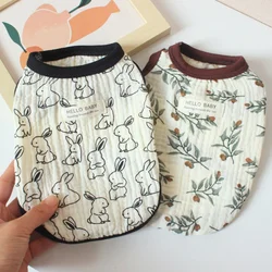 Chaleco estampado dibujos animados transpirable para caniches y gatos