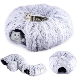 Cama túnel dónut para gatos grandes – Pieluche suave y cómoda