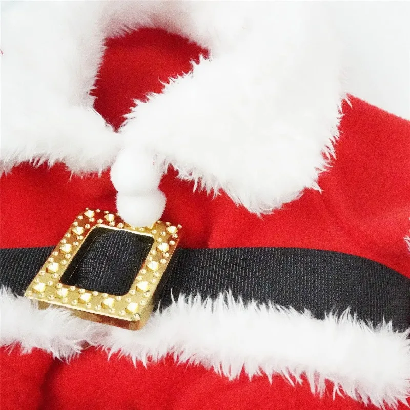 Disfraz de Papá Noel para perros pequeños y medianos, disfraz navideño para mascotas con sombrero, ropa festiva para - imagen 2