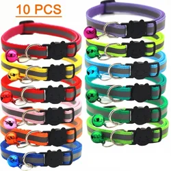 Collares ajustables con campana para gato cachorro