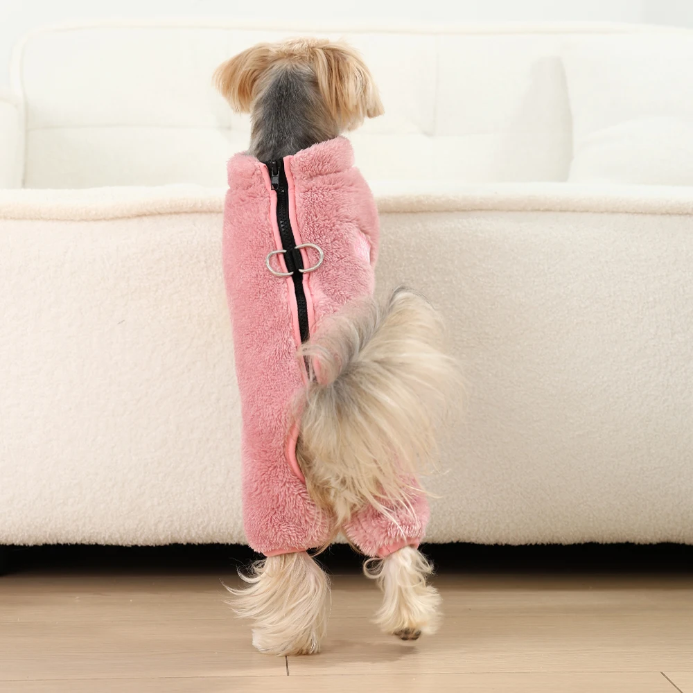Ropa de invierno para perros, perros grandes, pequeños y medianos, disfraz cálido y bonito para mascotas, abrigo suave a prueba de viento para mascotas, chaqueta ligera transpirable para Pug - imagen 5