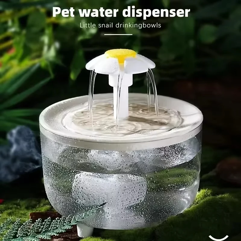 Fuente de agua para mascotas, filtro automático, bebedero eléctrico silencioso USB para gatos, bebedero de filtring de recircular de 1200mL para gatos, dispensador de agua - imagen 4