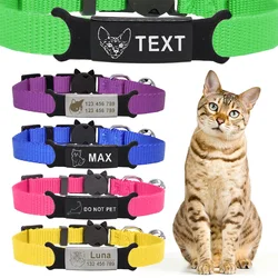 Collar personalizado para gatitos con cara de dibujos y grabado ID