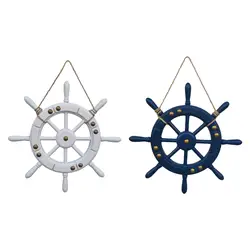 Volante de barco, decoración temática de playa, colgante, decoración de pared rústica, timón de barco, madera para dormitorio, fiesta pirata, hogar