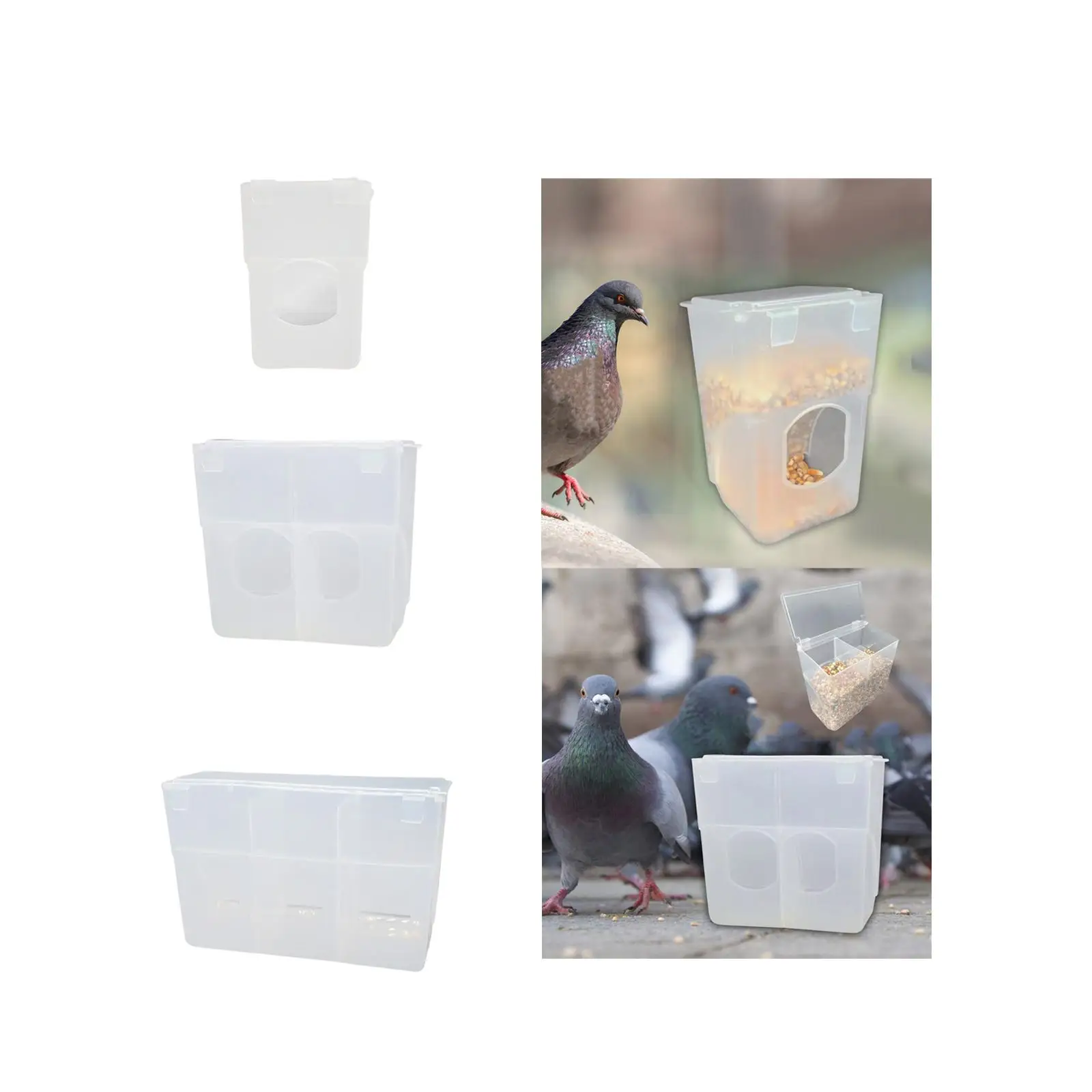 Automatic Pigeon Bird Feeder Food Container Bowl Supplies for Cage Slot Feeder for Cage for Canary Finch Budgerigar Lovebirds