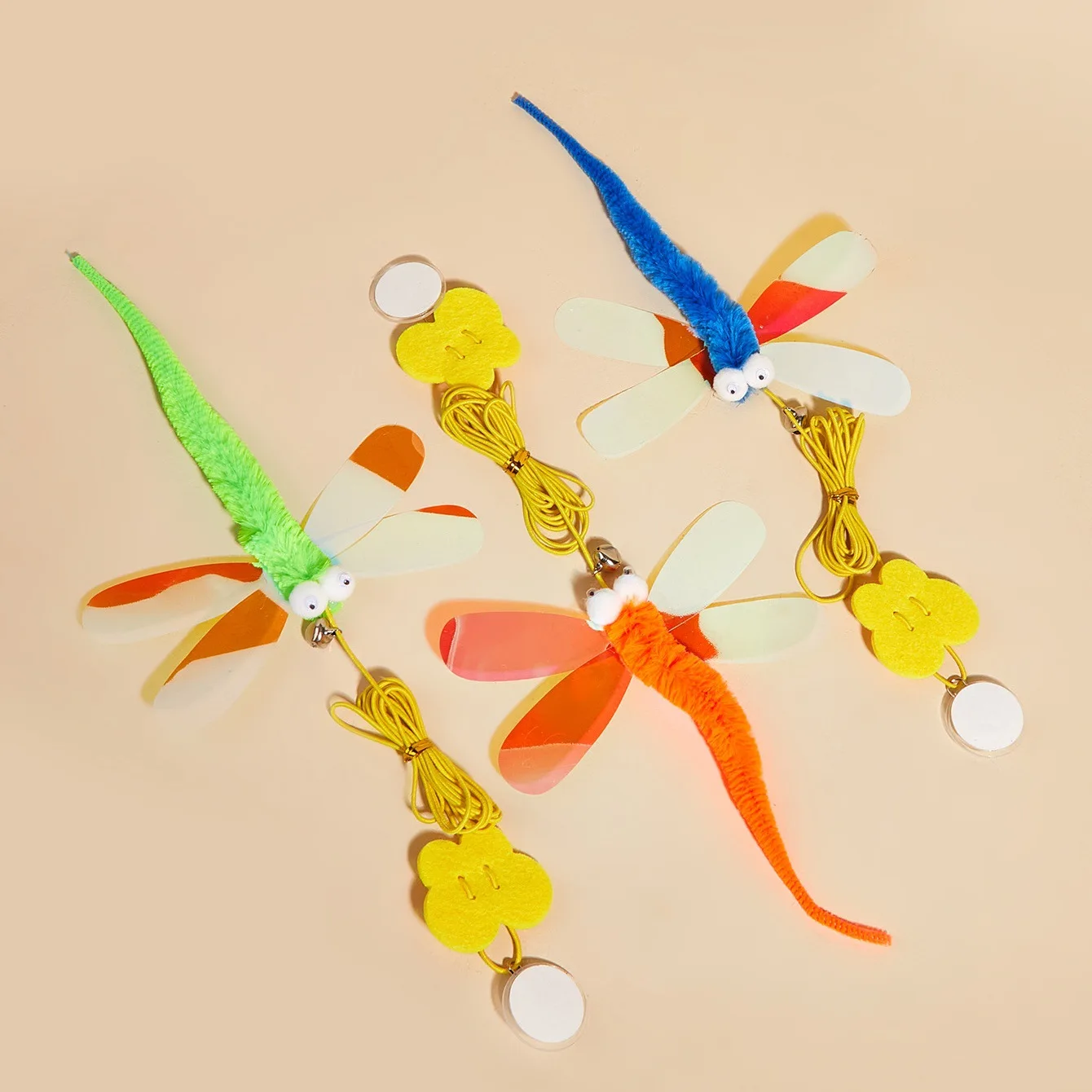 Juguete colgante para gato, puerta colgante, cuerda elástica, palo para gato, suministros para mascotas de plumas para gatos y perros - imagen 3