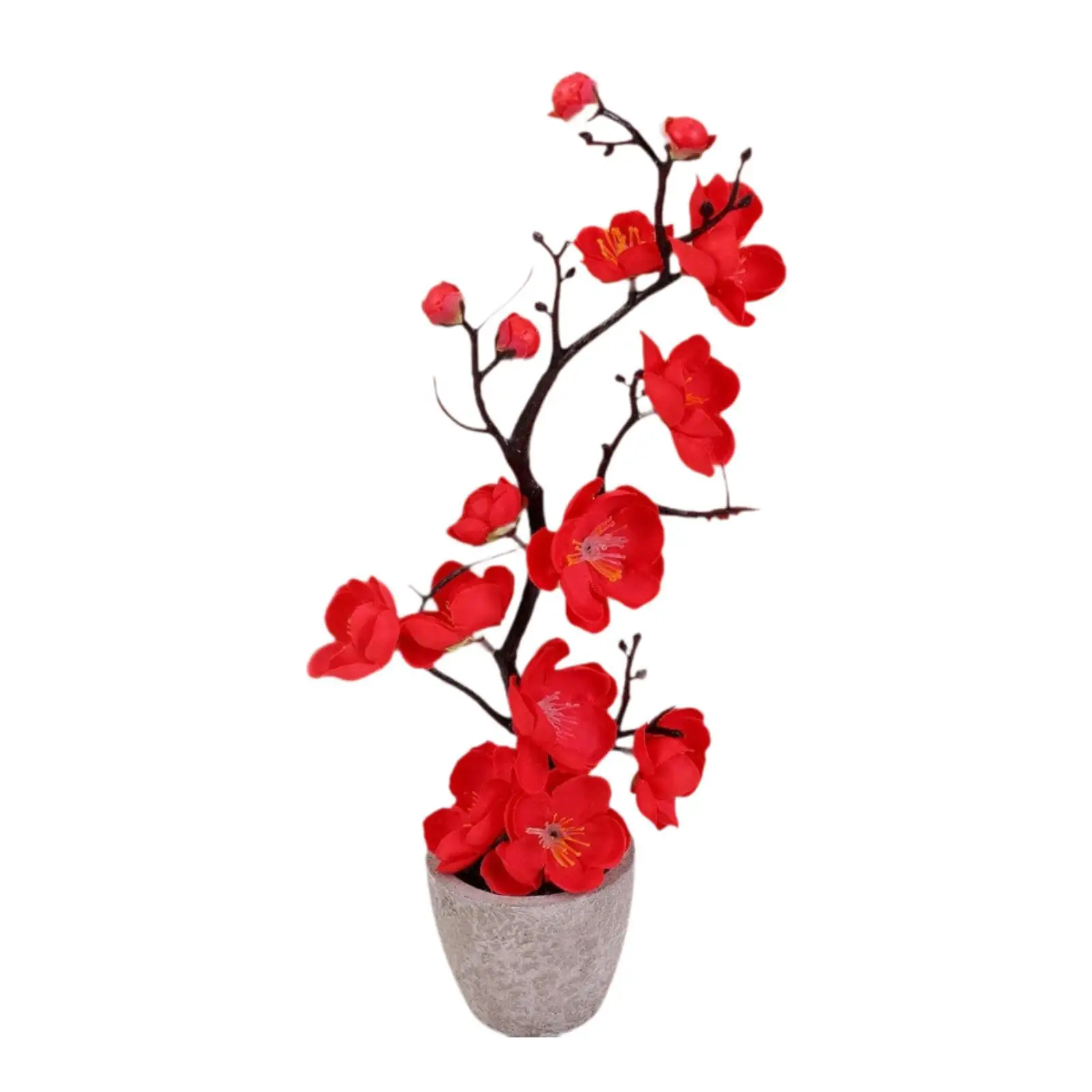 Artificial Potted Flower, Artificial Bonsai Flower, Versatile Use, for Indoor Plants, Garden, Office Decoration Or