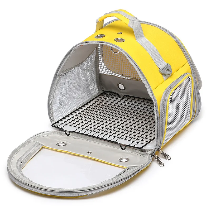 Bolsa portátil para loros y pájaros, jaula para exteriores, bandolera, bolsa de viaje transpirable para pájaros, lleva con accesorios, juego de jaulas para pájaros, suministros - imagen 4