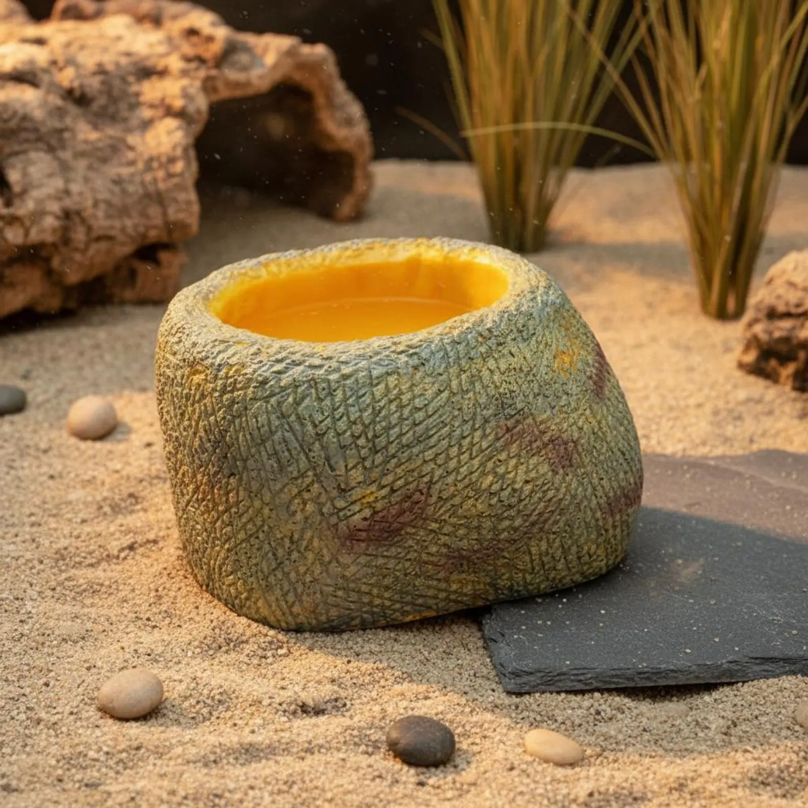 Bebedero naturalista para gatos y perros – Cuenco de agua decorativo