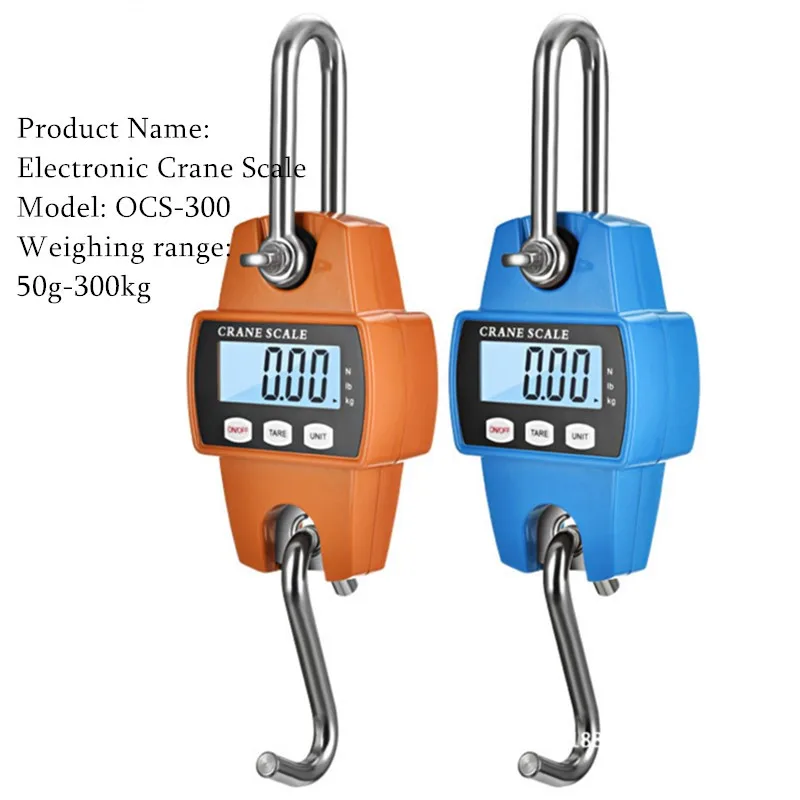 Crane Scale Digital Weight 300kg 150kg/50g 200kg/100g 500kg/100g Heavy Duty Hanging Hook Scales Portable Digital Stainless Steel - imagen 3