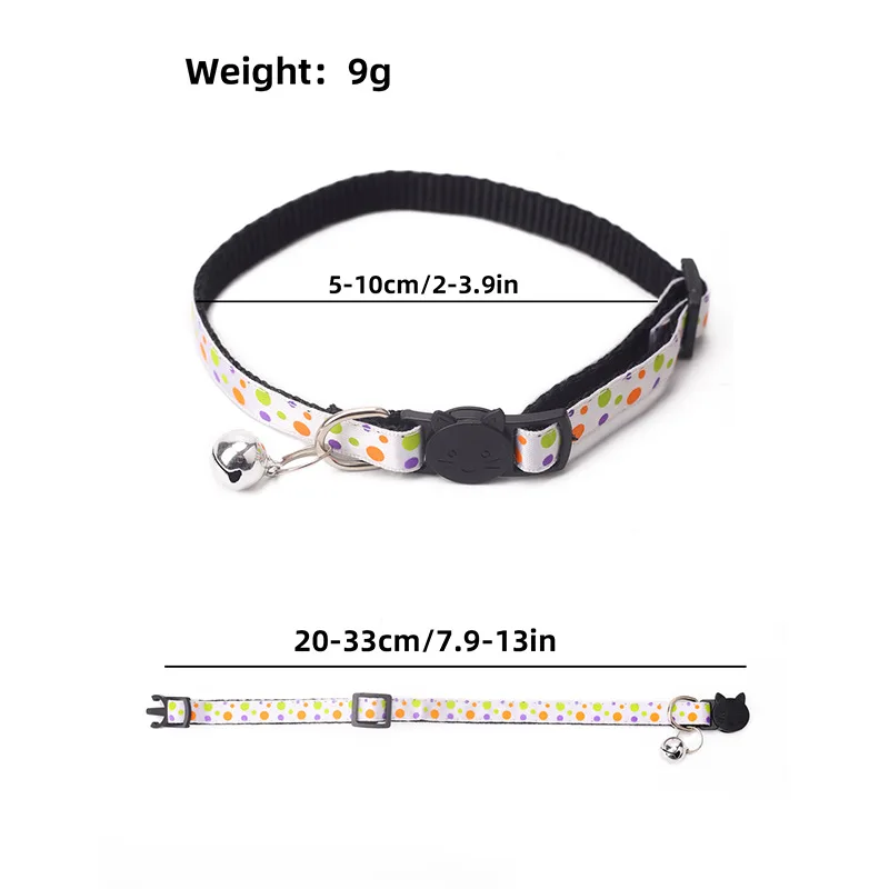 Collar ajustable reflectante para gatos con campana de seguridad