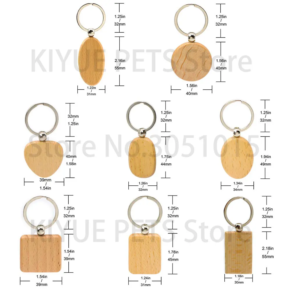 Etiquetas colgantes personalizadas para gatos y perros – madera - imagen 3