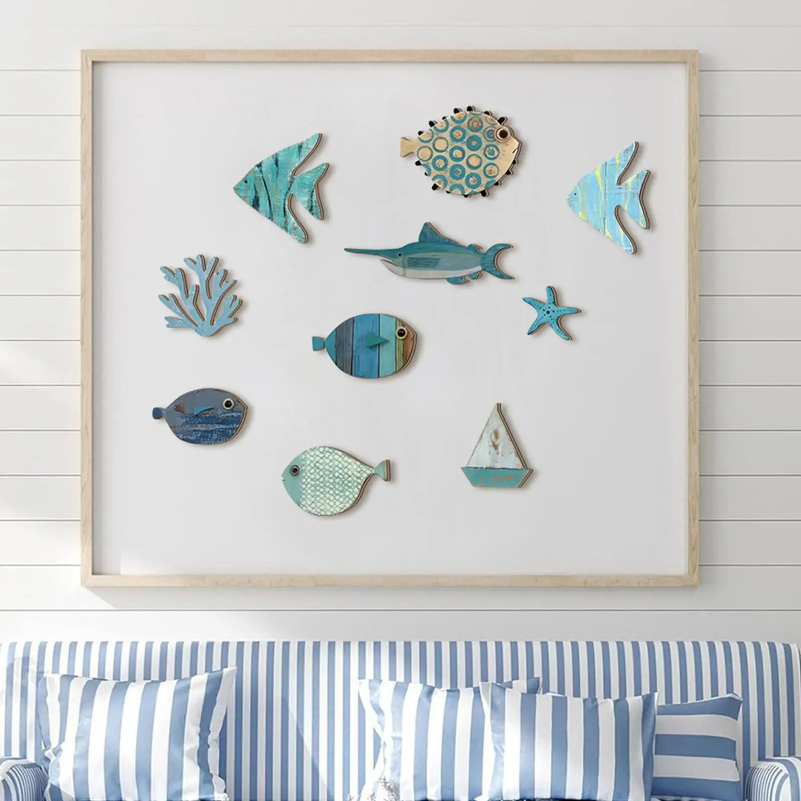 Peces decorativos para pared – Estilo playero y marino - imagen 2