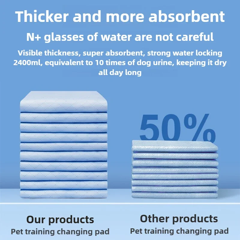 Almohadillas desechables para orinar para perros Bullseye, guías para almohadillas de orina, tapete para orina para ir al baño, absorbente de agua, adhesivo y grueso - imagen 3