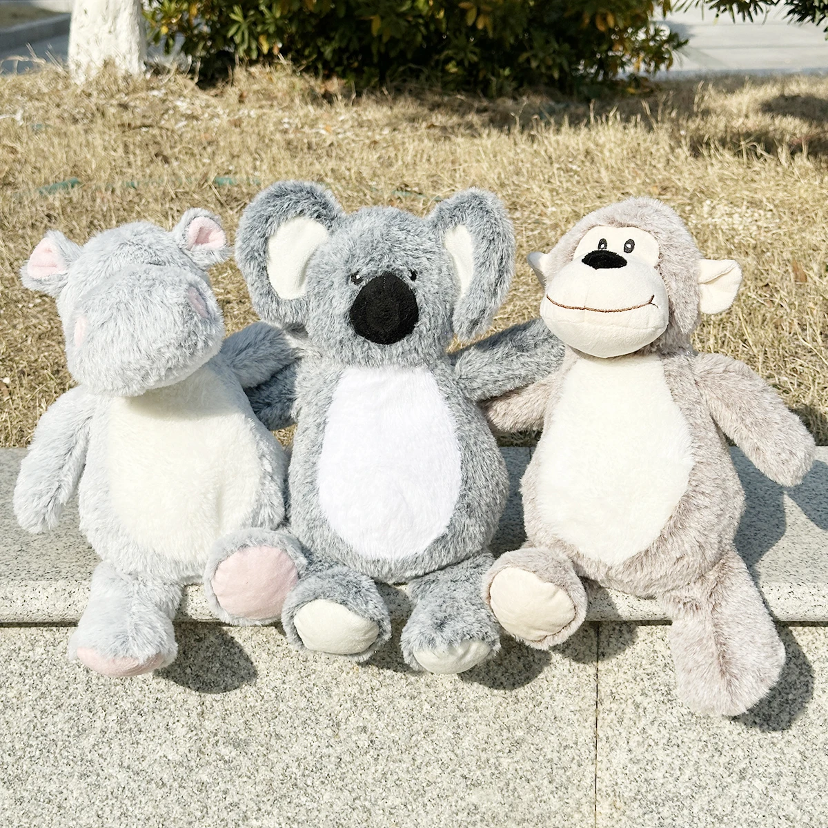 Perros de compañía exprimir, chirrido, hipopótamo, osito de peluche, juguetes de peluche de mono que acompañan todo tipo de perros, grandes, medianos, pequeños - imagen 4