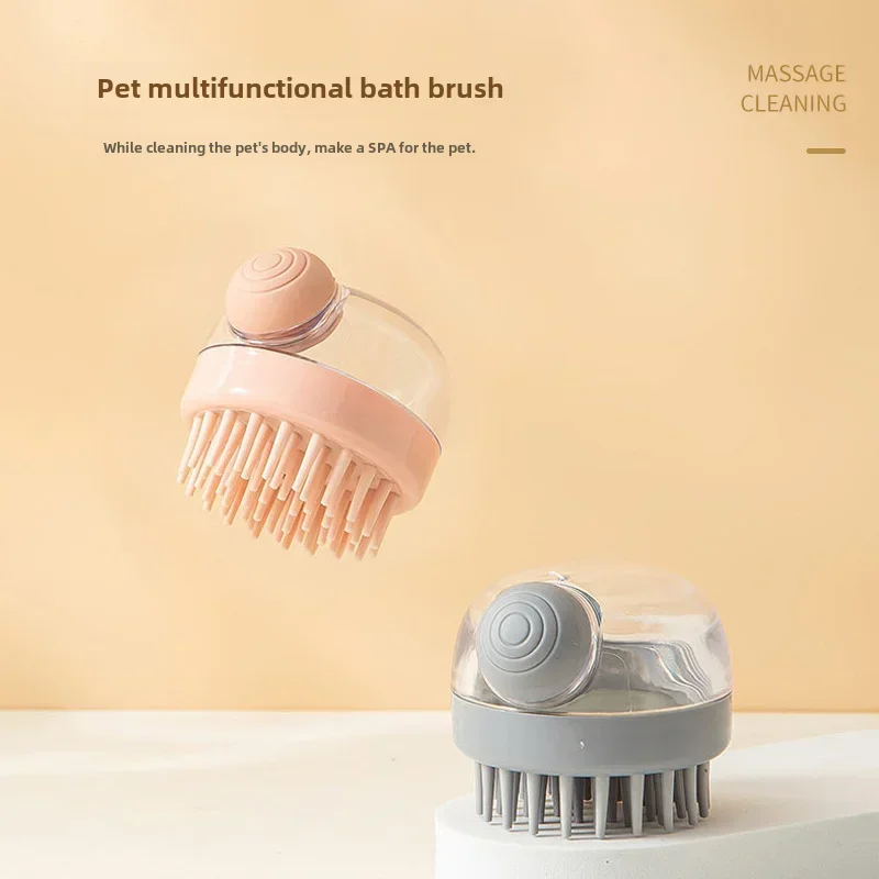 Cepillo de baño popular transfronterizo para mascotas, baños para perros, cepillos de baño de masaje, cepillo de baño de silicona para limpieza de gatos, venta al por mayor