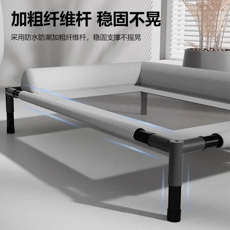 Pet Camp Bed Kennel Universal in All Seasons Removable and Washable Off The Ground Small Medium and Large Dogs Summer Pet Bed - imagen 4