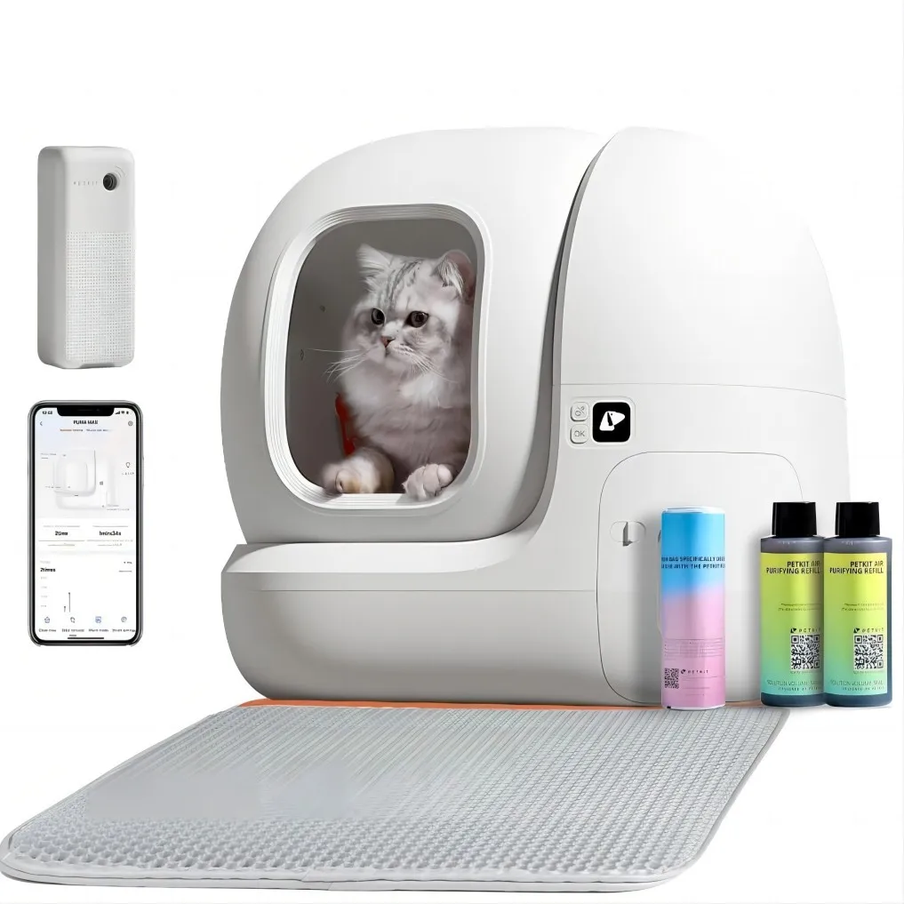 PETKIT-caja de arena automática para gatos PURA MAX, autolimpieza con Control por aplicación, inodoro inteligente para gatos múltiples y grandes, versión Global - imagen 2