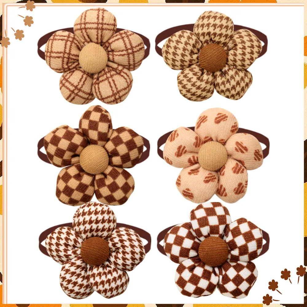 50 Uds pajaritas para perros corbatas a cuadros delicadas pajarita para perros pequeños y gatos Collar ajustable decoración para el cuidado de perros suministros para mascotas - imagen 2