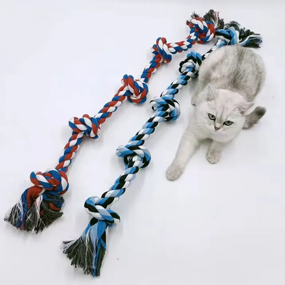 Cuerda para morder para perros grandes, juguete para moler dientes, cuerda Molar, Material de cuerda de algodón, juguetes de limpieza dental inofensivos para perros, juguetes de cuerda para perros y mascotas - imagen 4