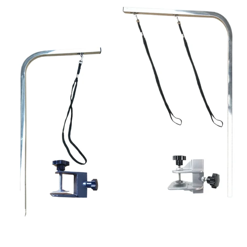 Soporte de mesa para el cuidado de mascotas, juego de cuerdas colgantes de baño portátil para recortar el pelo, accesorios de limpieza ajustables para lavado de mascotas y secado por soplado