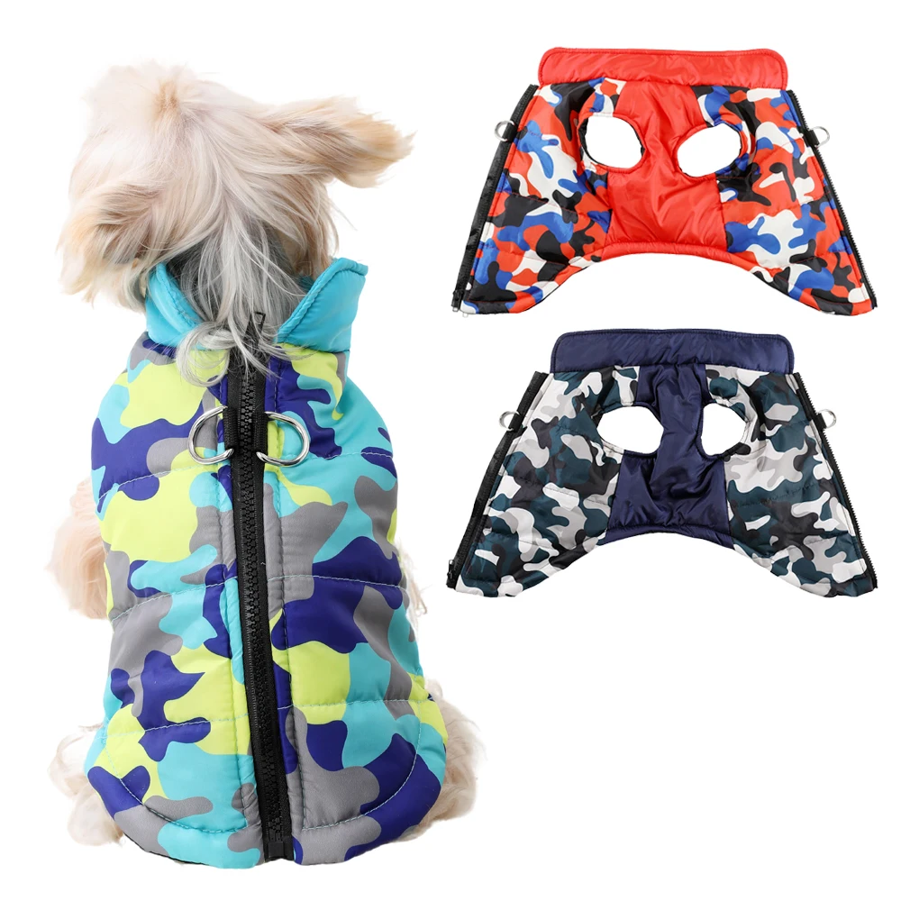 Dog Coat Warm Autumn Winter Pet Clothes for Small Medium Dogs Cat Vest Waterproof Puppy Padded Jacket French Bulldog Overalls