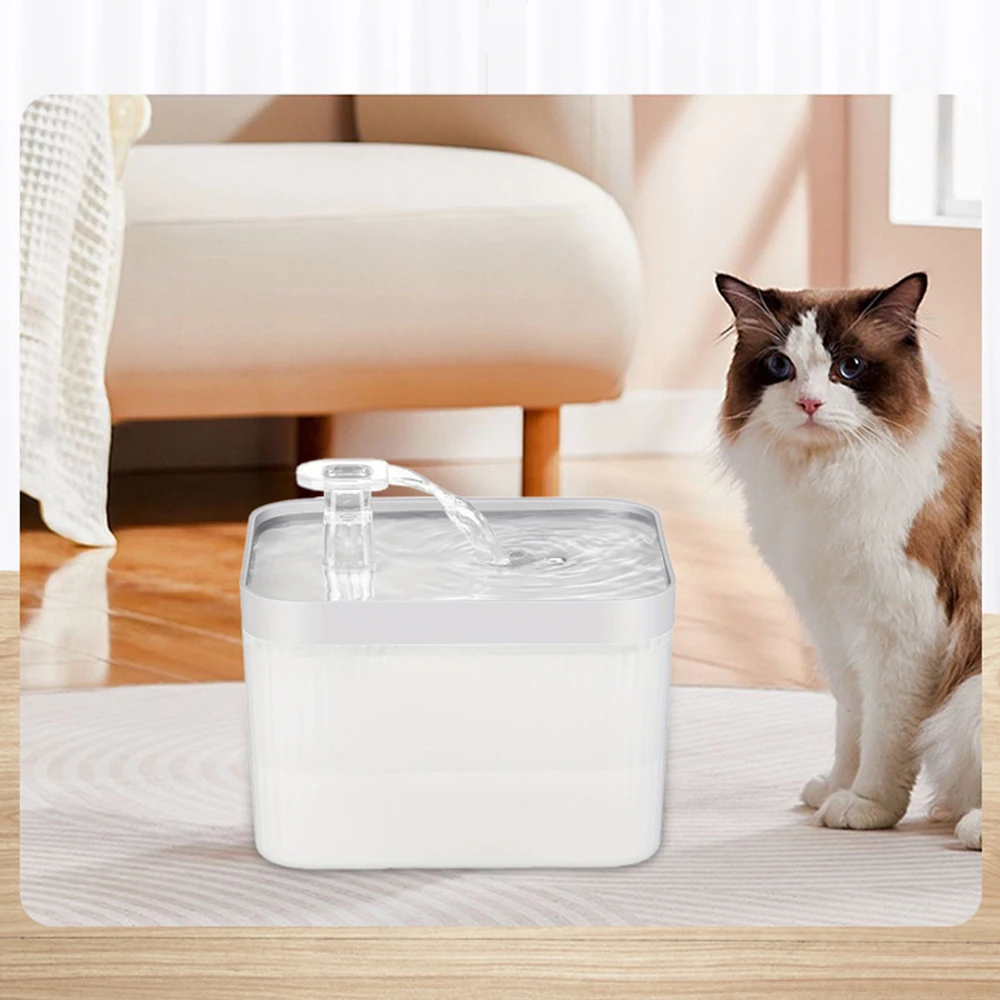 Dispensador de agua para gatos, USB, flujo de circulación automático, dispensador de agua para mascotas, dispensador de agua para perros, cuenco de alimentación para gatos, lavabo de agua - imagen 2